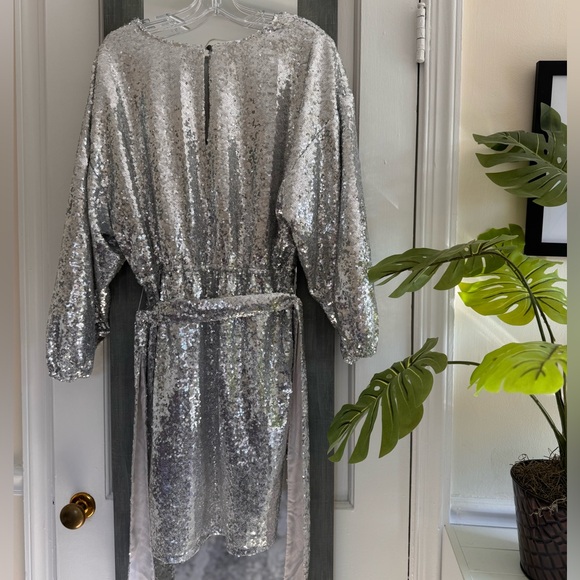 Anthropologie Lisabette Sequins Mini Dress New Year's Eve Cocktail Barbiecore - Picture 8 of 14